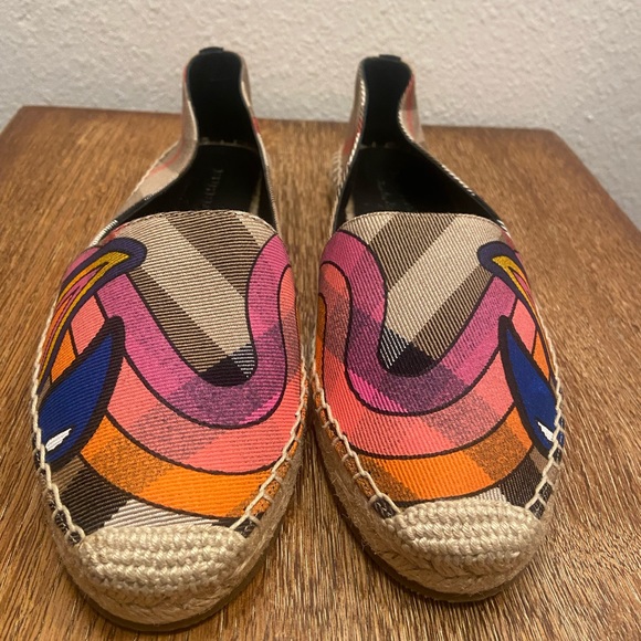 Canvas check rainbow print espadrille Burberry - Picture 2 of 11